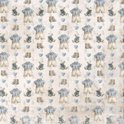 Reprint Skräppipaperi 30x30cm, RP0727 Blue heart cloud