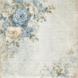 Reprint Skräppipaperi 30x30cm, RP0712 Corner roses