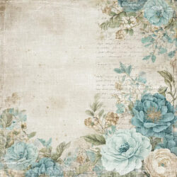 Reprint Skräppipaperi 30x30cm, RP0730 Masculine Moments, flowers Corner