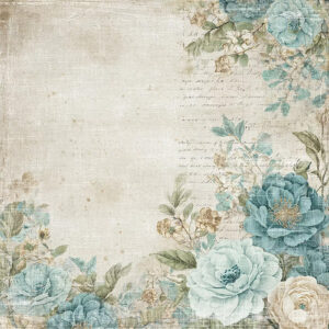 Reprint Skräppipaperi 30x30cm, RP0730 Masculine Moments, flowers Corner