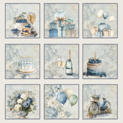 Reprint Skräppipaperi 30x30cm, RP0714 Tags Hooray