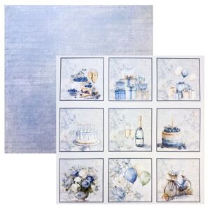 Reprint Skräppipaperi 30x30cm, RP0714 Tags Hooray