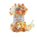Alize Puffy Color lanka 100g, 6528 Papaija
