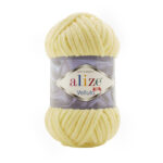 Alize Velluto lanka 100g, 13 Vaaleankeltainen