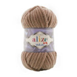 Alize Velluto lanka 100g, 329 Ruskea
