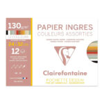 Clairefontaine Ingres pastellipaperilajitelma 130g 24x32cm 12 arkkia