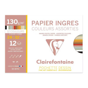 Clairefontaine Ingres pastellipaperilajitelma 130g 24x32cm 12 arkkia