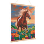 Craft Buddy Timanttimaalaus ripustuslistoilla 40x50cm, Majestic Horse, Partial Crystal