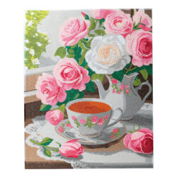 Craft Buddy Timanttimaalaustaulu 40x50cm, Tea and Roses, Full Crystal