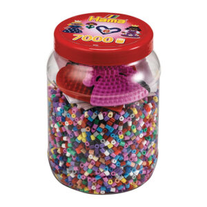 Hama Midi-helmilajitelma 7000 kpl purkissa, punainen