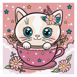 Ideyka Painting by numbers For Kids 25x25cm, KHO6279 A Flower Cup