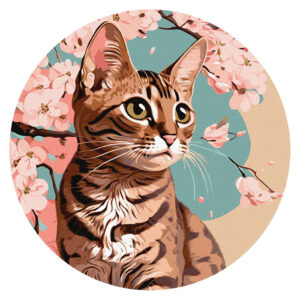 Ideyka Painting by numbers pyöreä 39cm, KHO-R1012 Charming Kitten