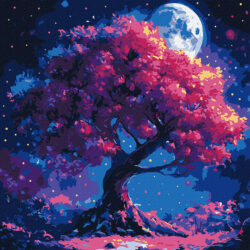 Ideyka Painting by numbers 40x40cm, KHO6384 Silhouette Wood