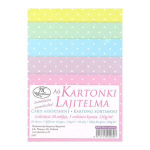 Kartonkilajitelma A6, 4069 Piste pastelli