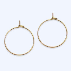 Steely Pop Korvakorurenkaat 25mm 10kpl, Ruostumaton teräs 304, 18K kultaus