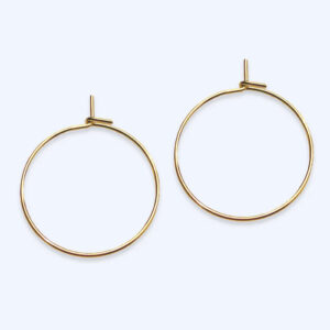 Steely Pop Korvakorurenkaat 25mm 10kpl, Ruostumaton teräs 304, 18K kultaus