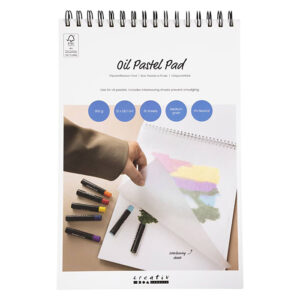 Creativ Company Öljypastellilehtiö 300g, A4 kierrelehtiö
