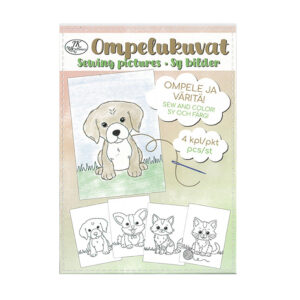 Ompelukuvat A5, 2217 Kissat ja koirat 4kpl