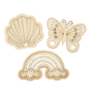 Puiset reijitetyt koristeet 6kpl