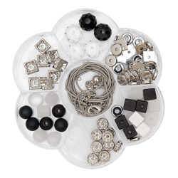 Rico Design helmilajitelma, Polaris Flower Black and White