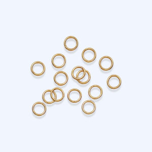 Steely Pop Välirenkaat 5mm 25kpl, Ruostumaton teräs 304, 18K kultaus