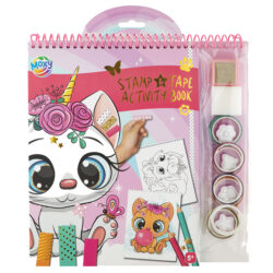 Stamp & Tape väritys-puuhakirja, pinkki