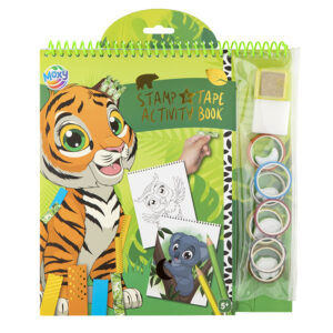 Stamp & Tape väritys-puuhakirja, vihreä