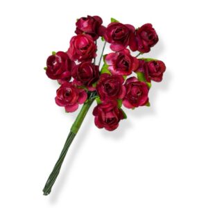 Paperiruusu 1,5cm, Tummanpunainen