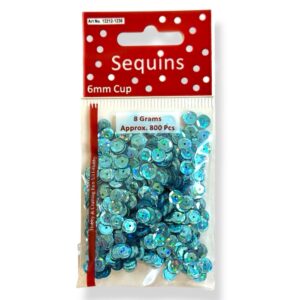 Paljetti 6mm 8g, Vaaleansininen