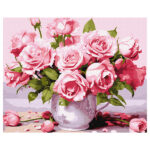 Ideyka Painting by numbers 40x50cm, KHO3254 Pink roses