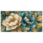 Ideyka Painting by numbers 40x80cm, KHO3332 Golden petals with metallic paints