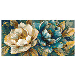 Ideyka Painting by numbers 40x80cm, KHO3332 Golden petals with metallic paints