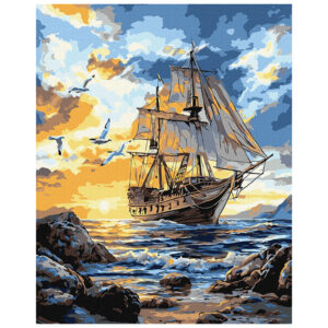 Ideyka Painting by numbers 40x50cm, KHO6376 Birds over the sails