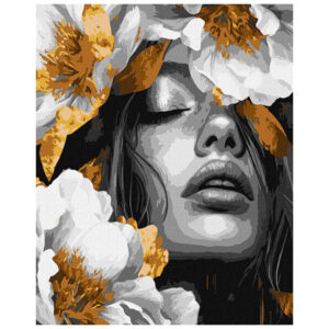 Ideyka Painting by numbers 40x50cm, KHO8505 Dance of the petals with extra metallic paints