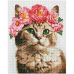 Ideyka Timanttimaalaustaulu 40x50cm, Graceful kitty, Full Crystal