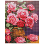 Ideyka Timanttimaalaustaulu 40x50cm, Colorful roses, Full Crystal