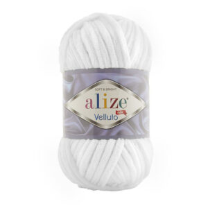 Alize Velluto lanka 100g, 55 Valkoinen