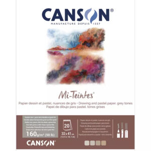 Canson Mi-teintes 160g lehtiö, 32×41cm Grey shades