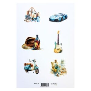 Reprint Kuviokartonki A4, KP0162 Hip Hip Horray