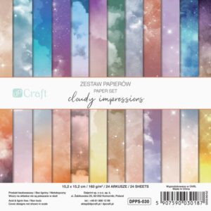 DP Craft paperilajitelma 15,2x15,2cm, Cloudy Impressions