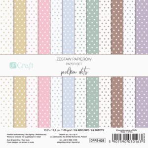 DP Craft paperilajitelma 15,2x15,2cm, Polka Dots