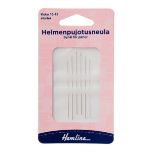 Hemline helmenpujotusneula koko 10-15, 6kpl