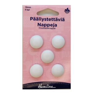 Hemline Päällystettäviä nappeja 18mm 5kpl