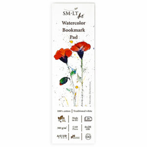 SMLT Art Watercolor bookmark pad 300g 6x20cm 20 arkkia
