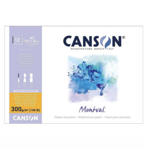 Canson Montval akvarellilehtiö A3 300g, kylmäpuristettu (12 arkkia)