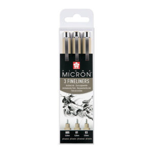 Sakura Pigma Micron kuitukärkikynäsetti 3 kpl
