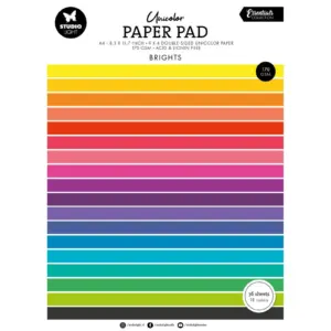 Studio Light Unicolor A4 paperilajitelma, 170g Kirkkaat värit