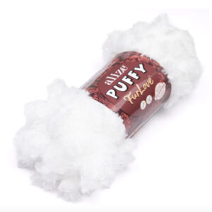 Alize Puffy FurLove 100g, 55 Valkoinen