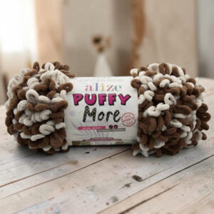 Alize Puffy More 150g, 6627 Ruskea / Vaalea beige