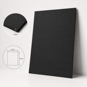 Softis 30x40cm, musta 4mm